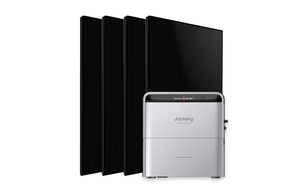 Kit Solaire Plug and Play 2000W Amerisolar + Jackery SolarVault 3 Pro + Batterie Additionnelle BP2500