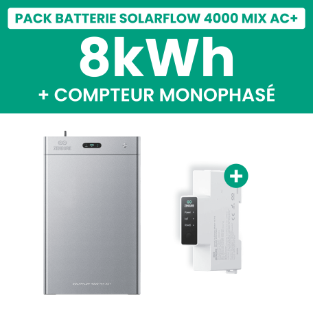 Pack Batterie solaire Zendure SolarFlow 4000 Mix AC+ + SMARTMETER 1CT-S