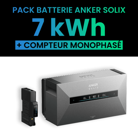 Pack Anker SOLIX Solarbank Max AC 7 kWh + Compteur Gen 2 Monophasé