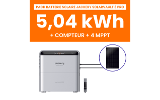 Pack Batterie Solaire Jackery SolarVault 3 Pro 5,04kWh + Compteur Intelligent 1P