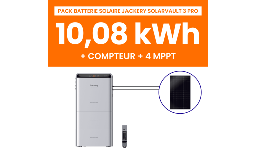 Pack Batterie Solaire Jackery SolarVault 3 Pro 10.08kWh + Compteur Intelligent 1P