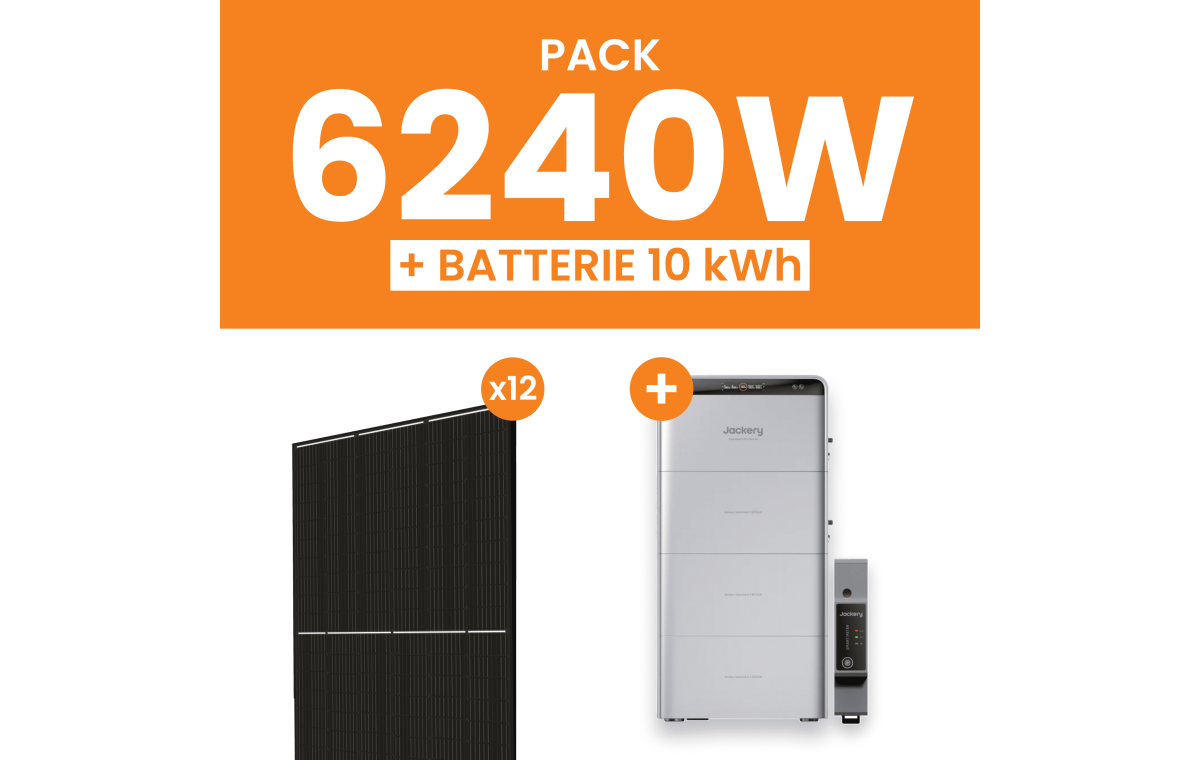 Kit Solaire 6240W Flagsun avec Batterie Jackery 10 kWh