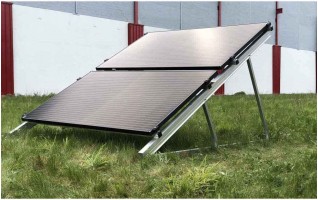Kit de fixation au sol paysage superposé 14 panneaux solaires