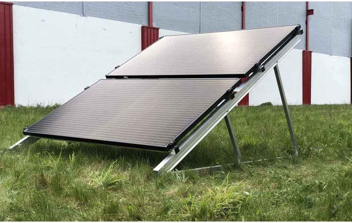 Kit de fixation au sol paysage superposé 20 panneaux solaires