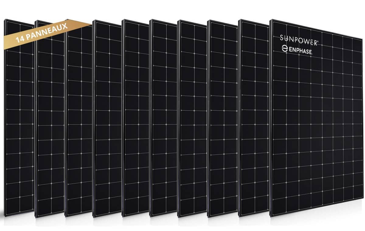 14 panneaux solaires Sunpower 400 Wc