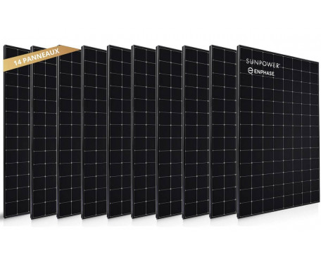 14 panneaux solaires Sunpower 400 Wc