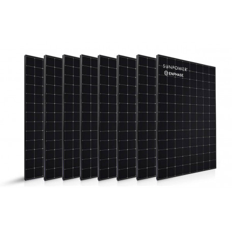 8 panneaux solaires Sunpower 400 Wc