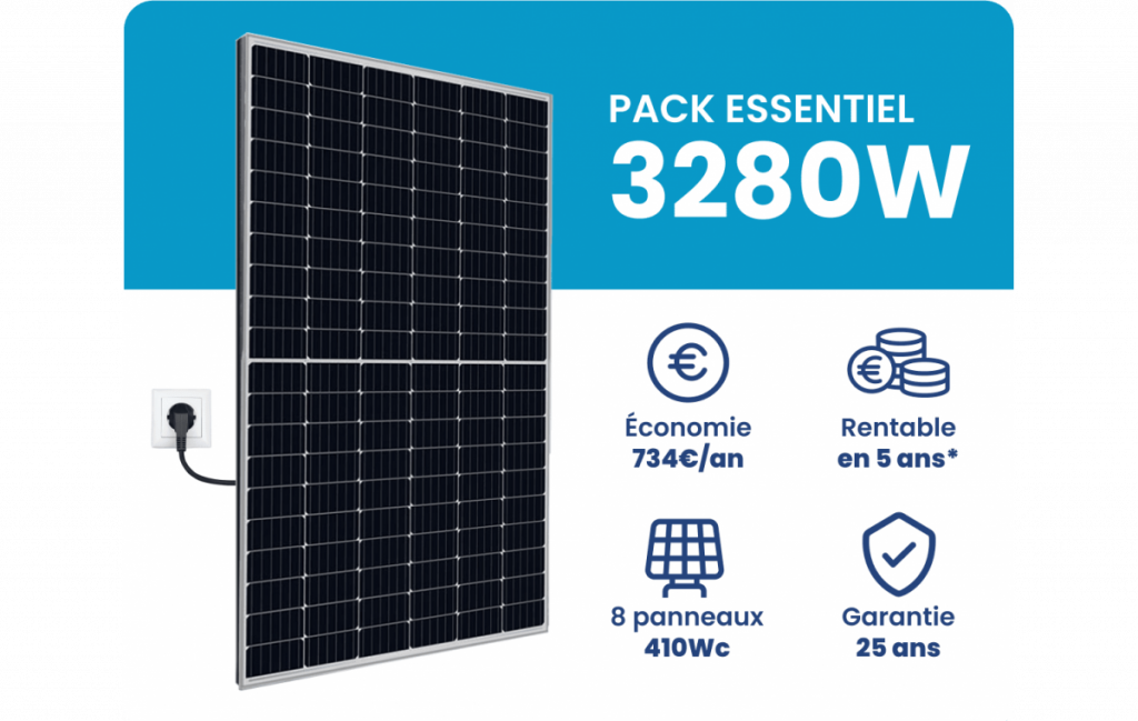 alt="Kit Solaire Autoconsommation 3280W - Micro onduleurs APS"