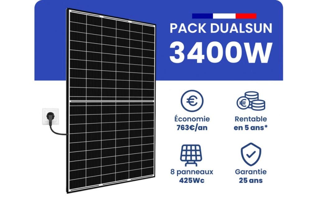 Kit Solaire Autoconsommation marque française 3400W