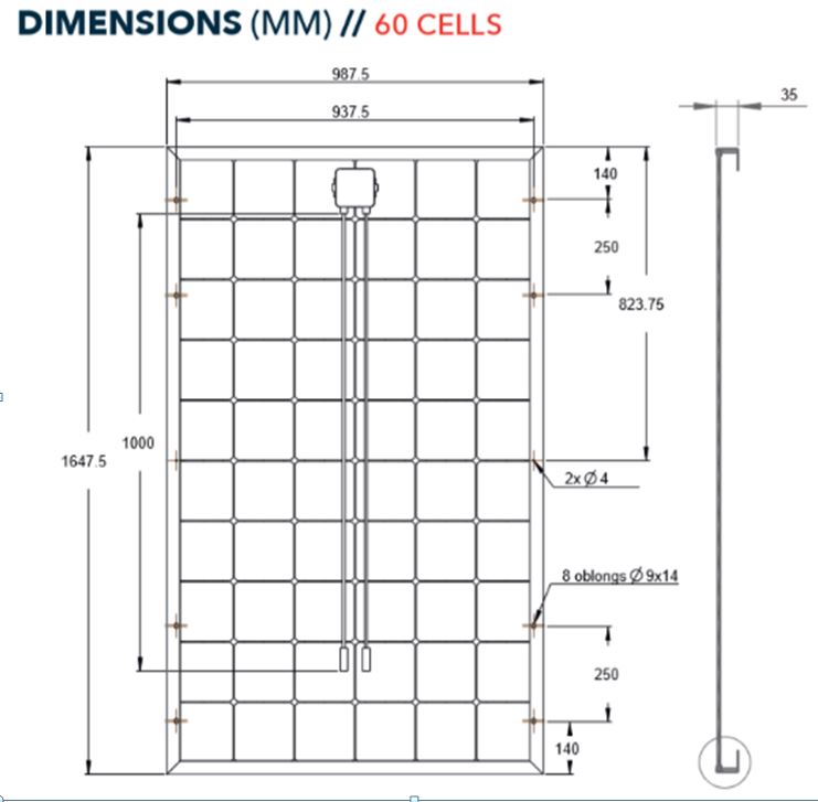 Dimension panneau solaire systovi 300W