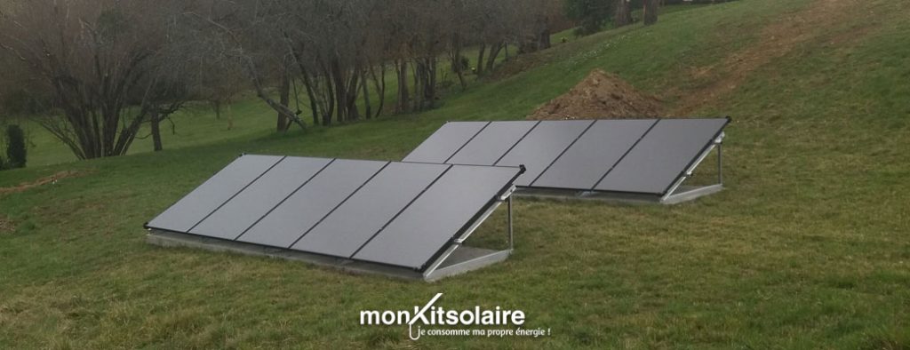 Installation panneau solaire terrain