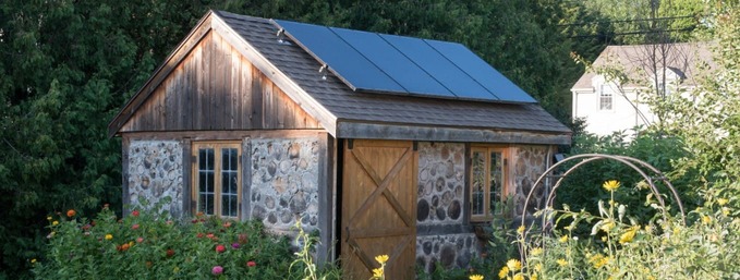 Kit panneau solaire pour abri jardin