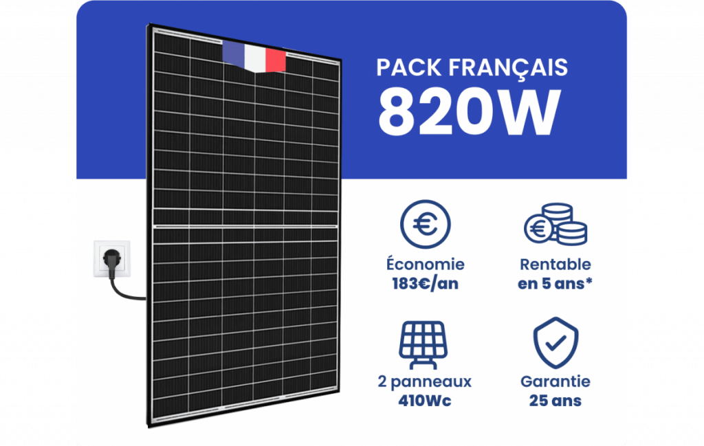 Kit Solaire Autoconsommation Français 820W - Micro onduleur APS