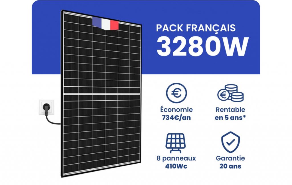 Kit Solaire Autoconsommation Français 3280W - Micro onduleurs APS