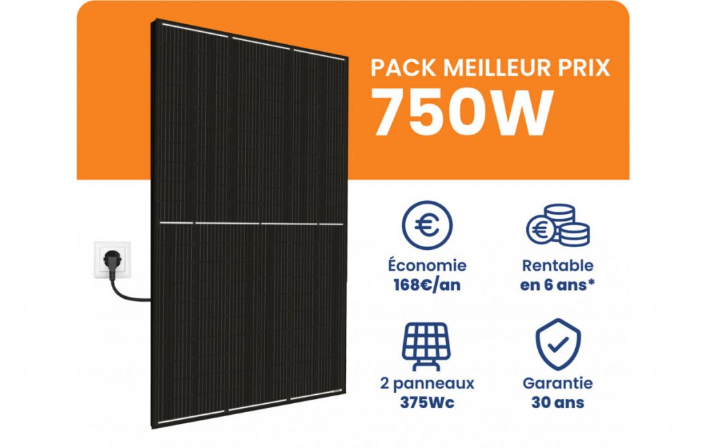 Kit solaire autoconsommation pas cher 2 panneaux