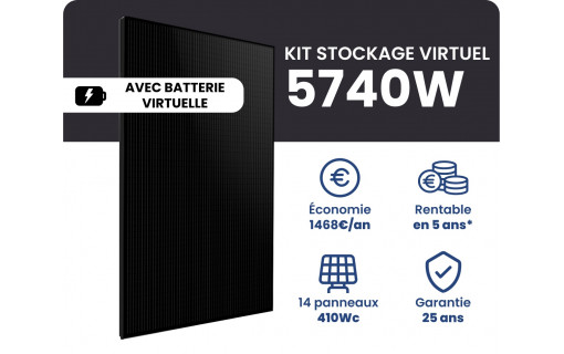 Kit Solaire Autoconsommation Premium 5740W avec Batterie Virtuelle
