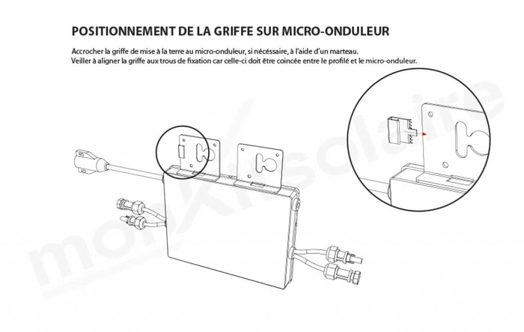 mise terre montage terragrif micro onduleur