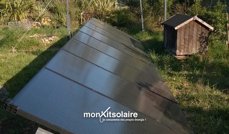 composition panneau solaire installation client