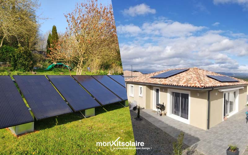 Installation panneau solaire terrain toiture