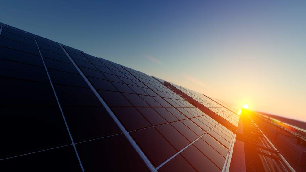 Painel fotovoltaico de produção anual