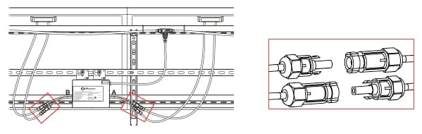 Schema de branchement des cables AC BUS kit solaire autoconsommation