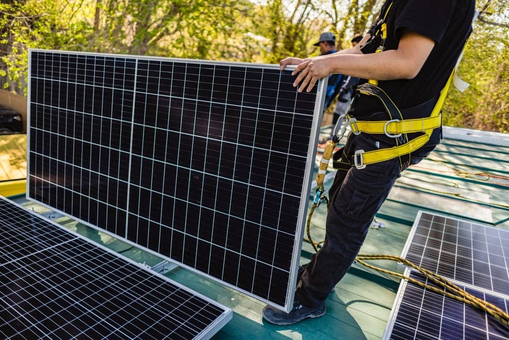 installation de pv sur une toiture