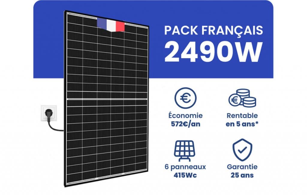 kit solaire français 6 panneaux dualsun 415wc