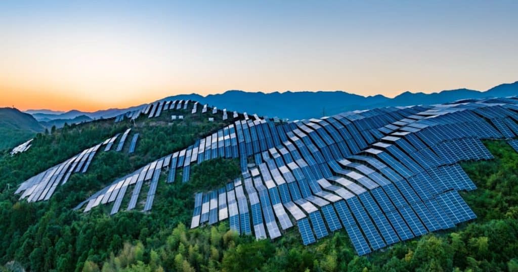 ferme solaire sur des hectares