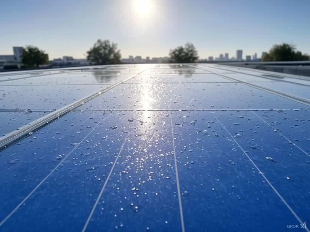 Nouvelle technologie panneau solaire autonettoyant