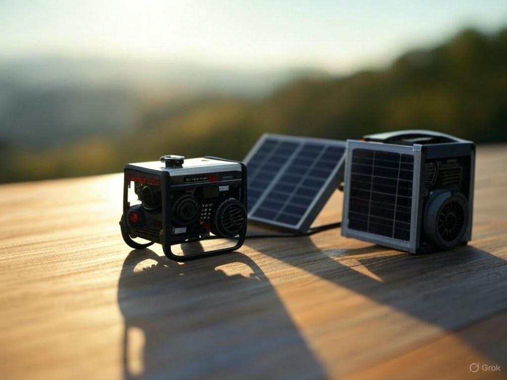 groupe électrogène vs panneau solaire