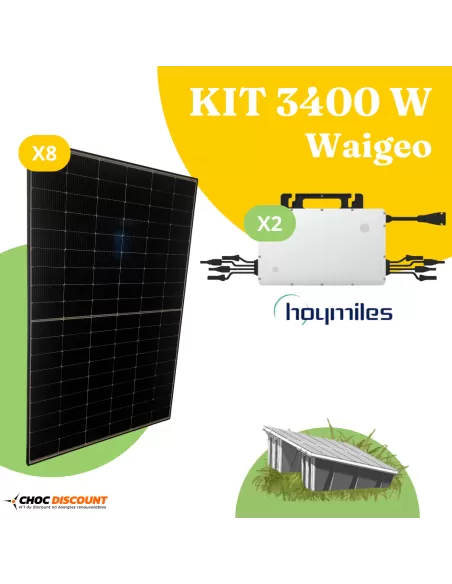 kit solaire 3400w autoconsommation 8 panneaux solaires