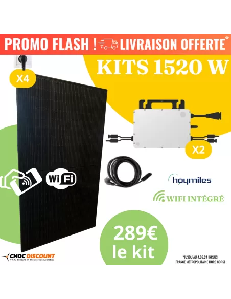 kits solaires 4 panneaux solaires plug and play