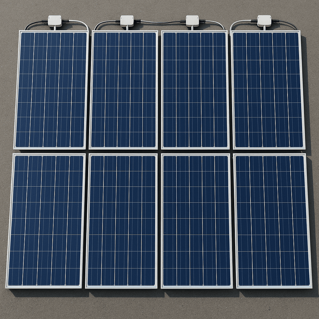panneau-solaire-parralele a quoi ressemble des Panneau solaire en parralèle