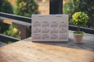 Calendrier illustrant la durée de vie sur le temps d'une batterie solaire gel