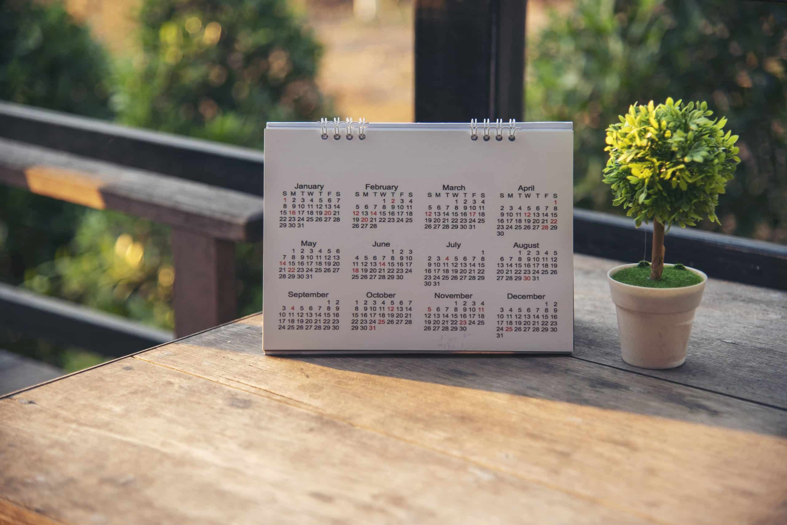 Calendrier illustrant la durée de vie sur le temps d'une batterie solaire gel