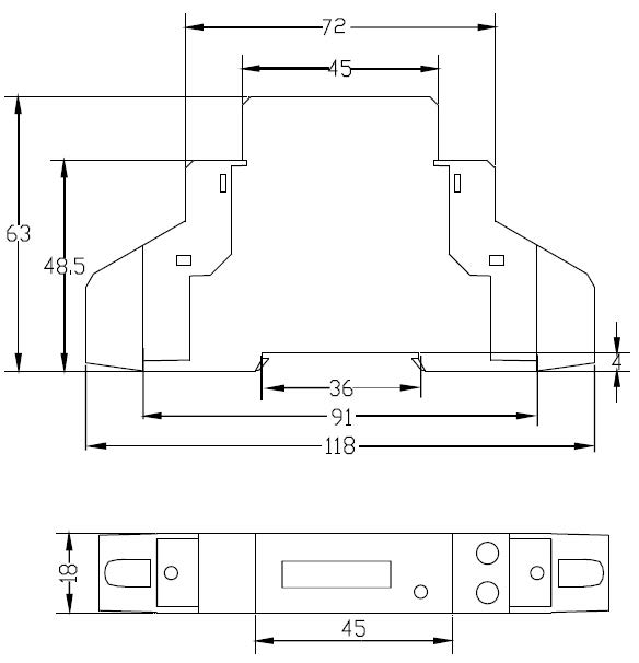 Dimensions coffret de protection AC 3KW APS kit solaire