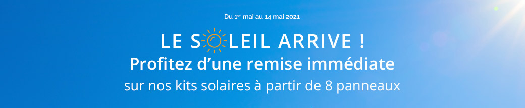 bannière promotionnelle mai 2021 Mon Kit Solaire