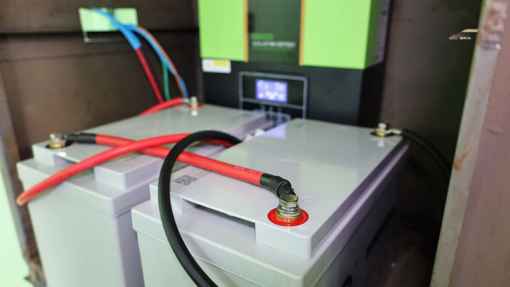  Installation de batteries pour des panneaux solaires