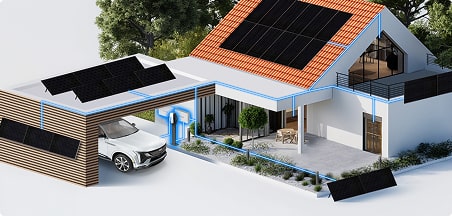 Un kit solaire avec batterie