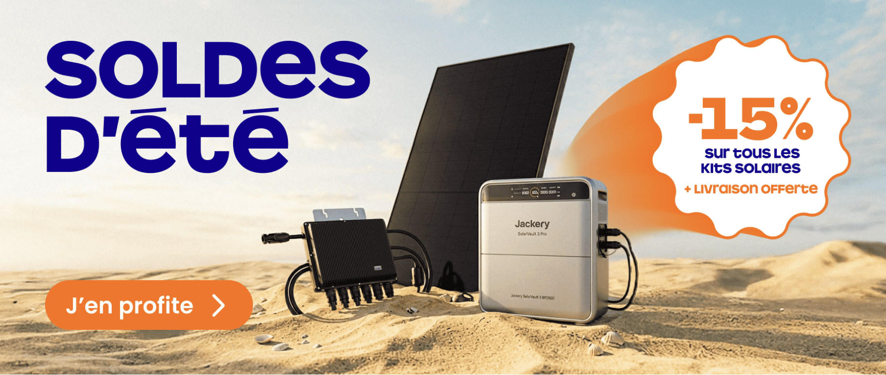 Soldes d'été : -15 % sur tous les kits solaires + livraison offerte
