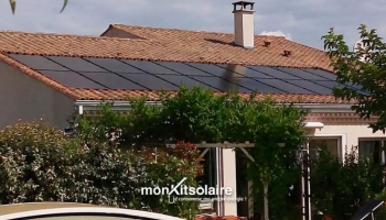 Installation du kit solaire autoconsommation 6000W intégré à la toiture d'André